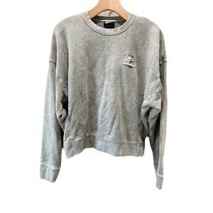 Nike Womens Boxy Crewneck Long Sleeve Sweatshirt Green Size L